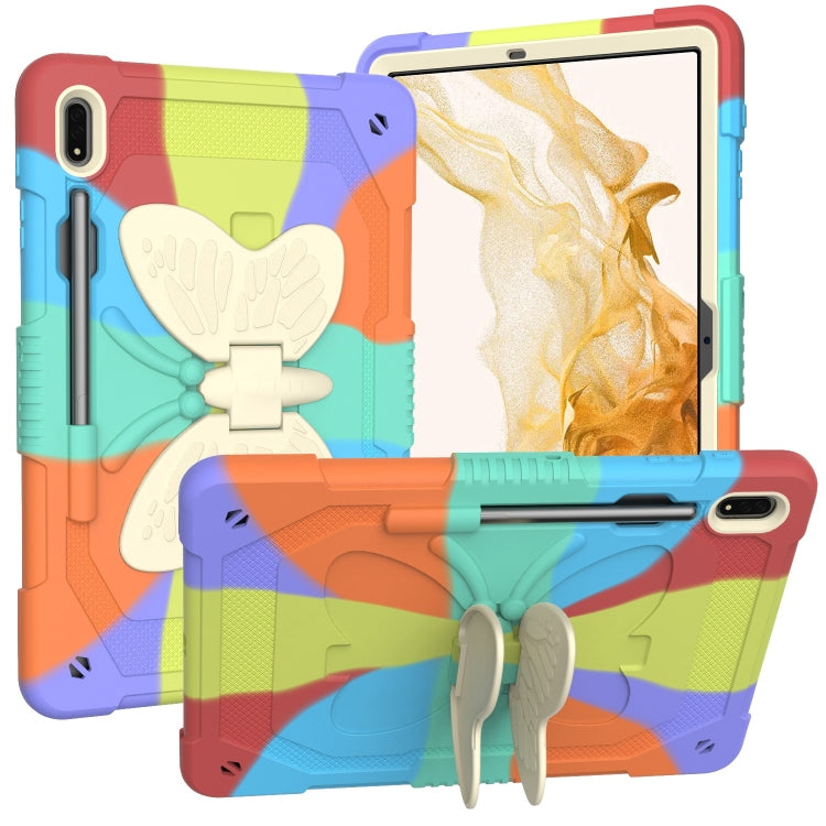 Custodia per tablet robusta e resistente con cavalletto a farfalla, For Samsung Galaxy Tab S8+ / S7+