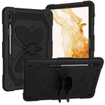 Custodia per tablet robusta e resistente con cavalletto a farfalla, For Samsung Galaxy Tab S8+ / S7+