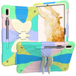 Custodia per tablet robusta e resistente con cavalletto a farfalla, For Samsung Galaxy Tab S8+ / S7+