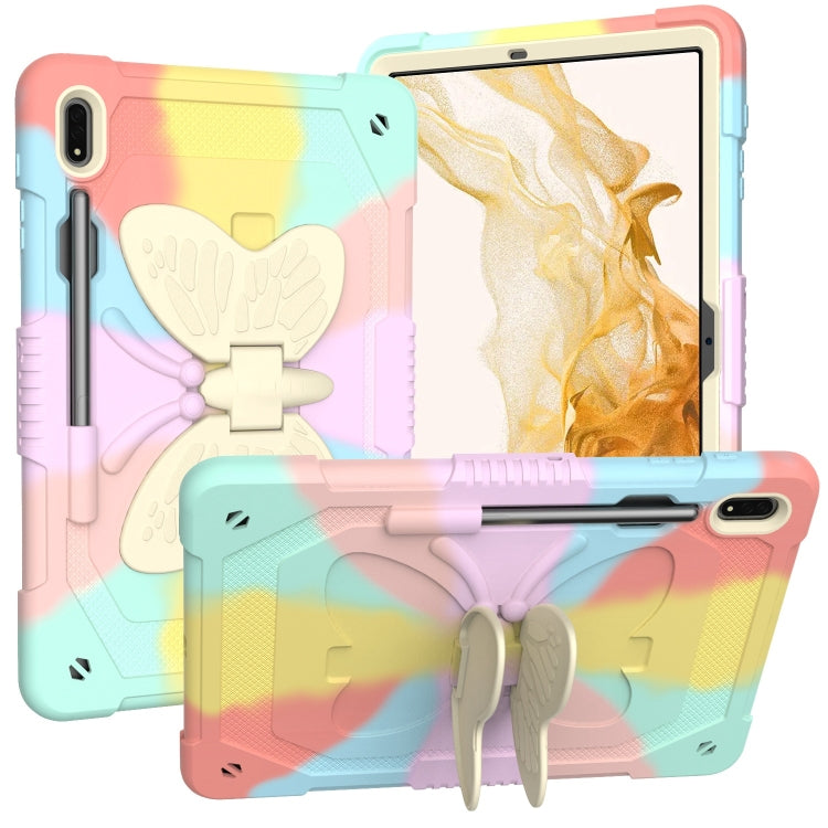 Custodia per tablet robusta e resistente con cavalletto a farfalla, For Samsung Galaxy Tab S8+ / S7+