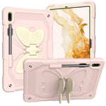 Custodia per tablet robusta e resistente con cavalletto a farfalla, For Samsung Galaxy Tab S8+ / S7+