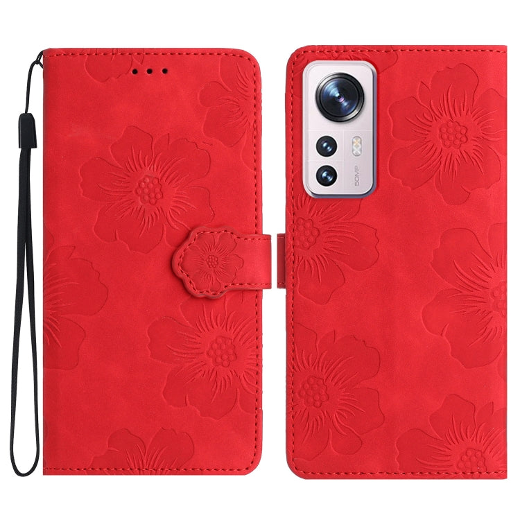 Custodia portafoglio in pelle con motivo floreale per Xiaomi