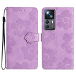 Custodia portafoglio in pelle con motivo floreale per Xiaomi 12 P