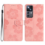 Custodia portafoglio in pelle con motivo floreale per Xiaomi 12 P