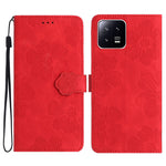Custodia portafoglio in pelle con motivo floreale per Xiaomi 12 P
