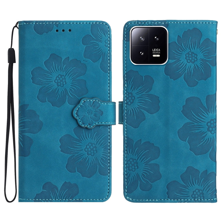 Custodia portafoglio in pelle con motivo floreale per Xiaomi 12 P