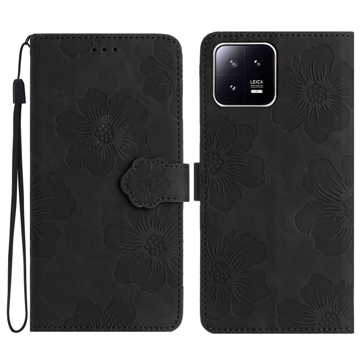 Custodia portafoglio in pelle con motivo floreale per Xiaomi 12 P