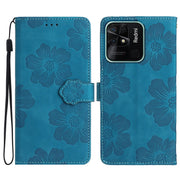 Custodia per cellulare in pelle con motivo floreale in rilievo, For Xiaomi Redmi 10C, For Xiaomi Redmi A1, For Xiaomi Redmi Note 8T, For Xiaomi Redmi Note 10 5G