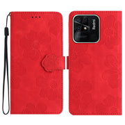 Custodia per cellulare in pelle con motivo floreale in rilievo, For Xiaomi Redmi 10C, For Xiaomi Redmi A1, For Xiaomi Redmi Note 8T, For Xiaomi Redmi Note 10 5G