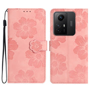Custodia per cellulare in pelle con motivo floreale in rilievo, For Xiaomi Redmi Note 12S