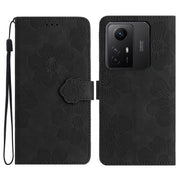 Custodia per cellulare in pelle con motivo floreale in rilievo, For Xiaomi Redmi Note 12S