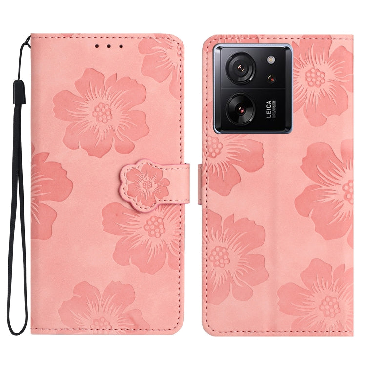 Custodia portafoglio in pelle con motivo floreale per Xiaomi