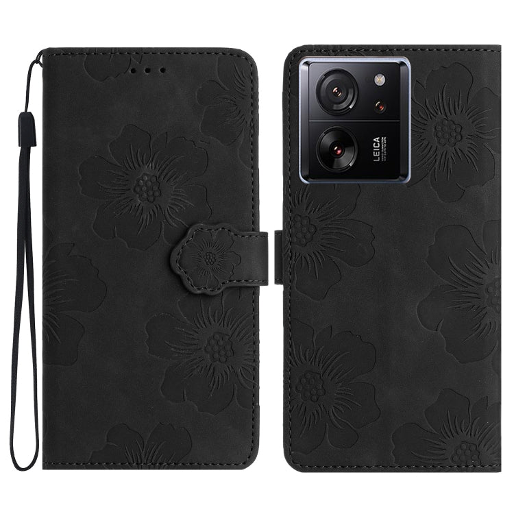 Custodia portafoglio in pelle con motivo floreale per Xiaomi