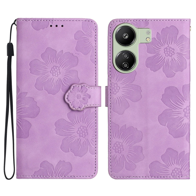 Custodia portafoglio in pelle con motivo floreale per Xiaomi