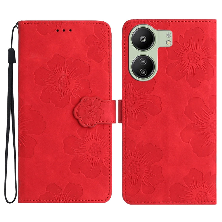 Custodia portafoglio in pelle con motivo floreale per Xiaomi