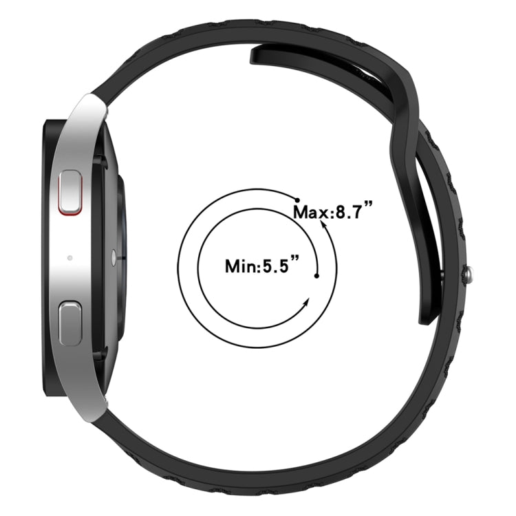 Cinturino di ricambio in silicone con motivo a punti universali, 20mm, 22mm