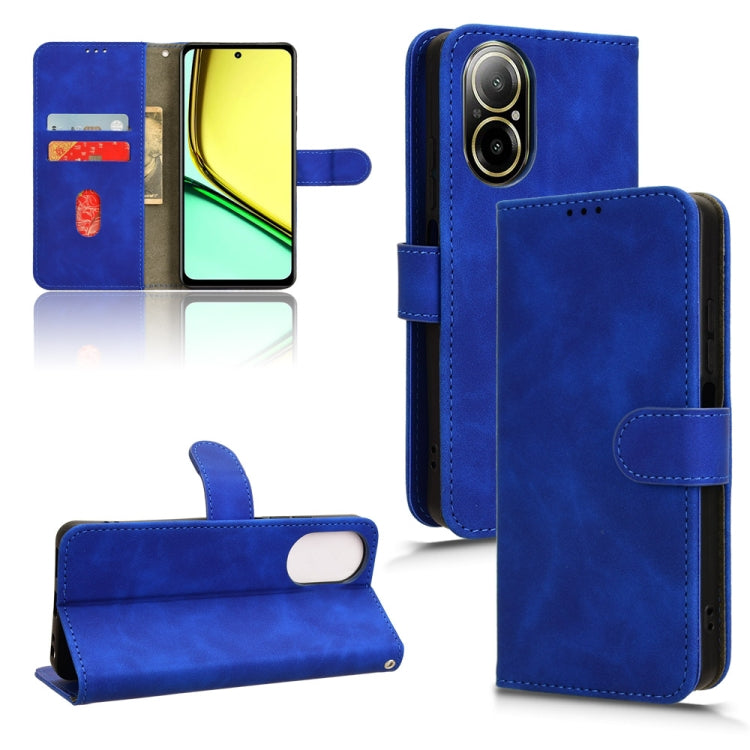 Custodia per telefono in pelle con vibrazione magnetica Skin Feel, For Realme 12 5G, For Realme 12+, For Realme 12 Pro / 12 Pro+, For Realme C67 4G