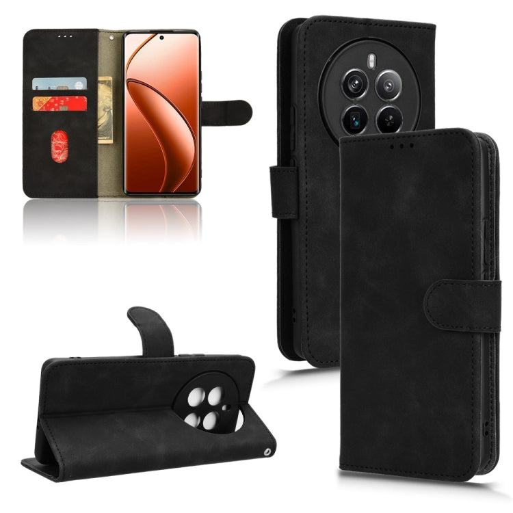 Custodia per telefono in pelle con vibrazione magnetica Skin Feel, For Realme 12 5G, For Realme 12+, For Realme 12 Pro / 12 Pro+, For Realme C67 4G