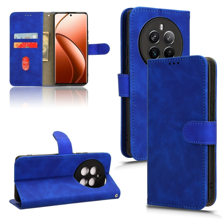 Custodia per telefono in pelle con vibrazione magnetica Skin Feel, For Realme 12 5G, For Realme 12+, For Realme 12 Pro / 12 Pro+, For Realme C67 4G
