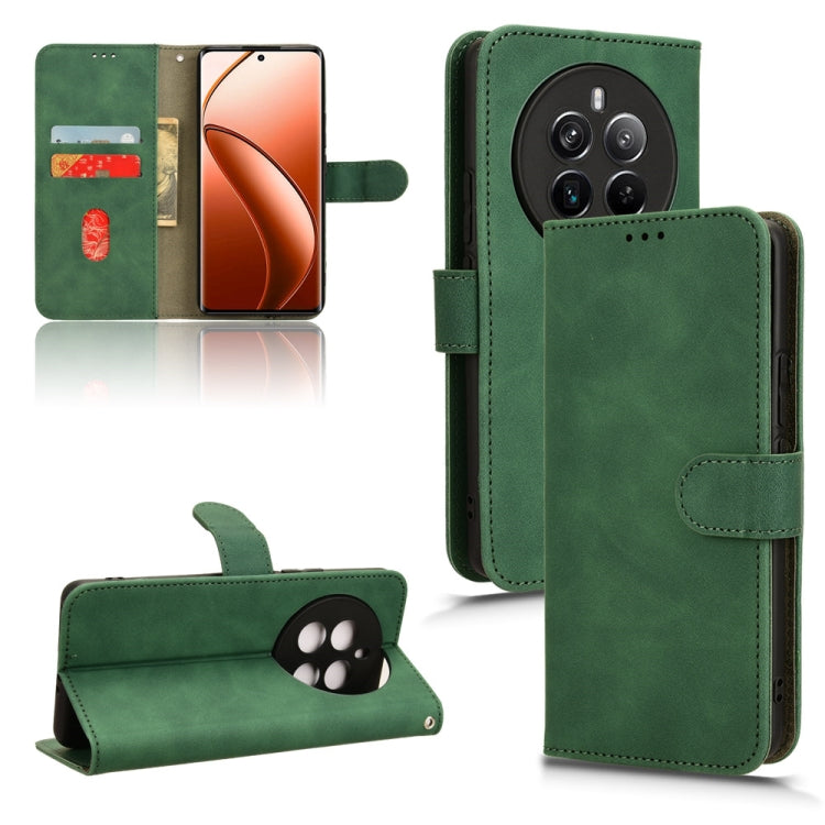Custodia per telefono in pelle con vibrazione magnetica Skin Feel, For Realme 12 5G, For Realme 12+, For Realme 12 Pro / 12 Pro+, For Realme C67 4G