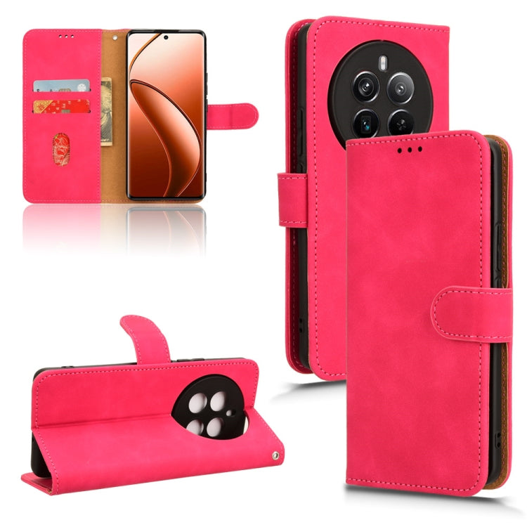 Custodia per telefono in pelle con vibrazione magnetica Skin Feel, For Realme 12 5G, For Realme 12+, For Realme 12 Pro / 12 Pro+, For Realme C67 4G