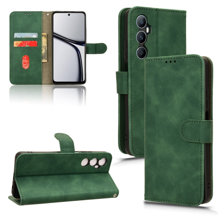 Custodia per telefono in pelle con vibrazione magnetica Skin Feel, For Realme C65 4G