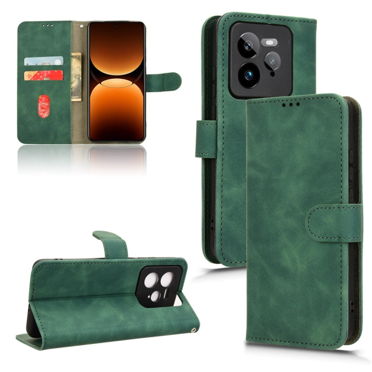Custodia per telefono in pelle con vibrazione magnetica Skin Feel, For Realme P3 Pro 5G, For Realme 14 Pro 5G, For Realme C75 4G, For Realme GT 7 Pro