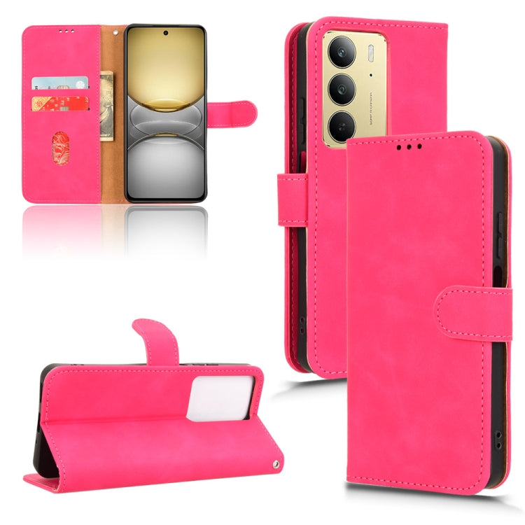 Custodia per telefono in pelle con vibrazione magnetica Skin Feel, For Realme P3 Pro 5G, For Realme 14 Pro 5G, For Realme C75 4G, For Realme GT 7 Pro