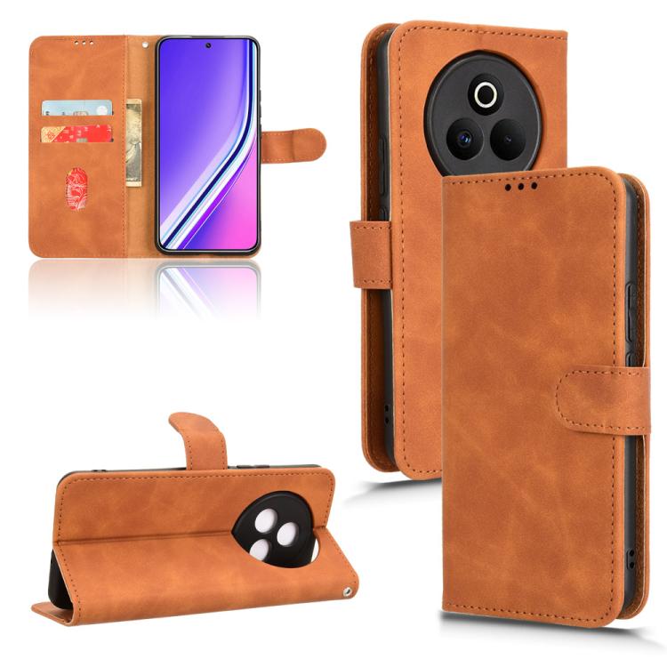 Custodia per telefono in pelle con vibrazione magnetica Skin Feel, For Realme P3 Pro 5G, For Realme 14 Pro 5G, For Realme C75 4G, For Realme GT 7 Pro