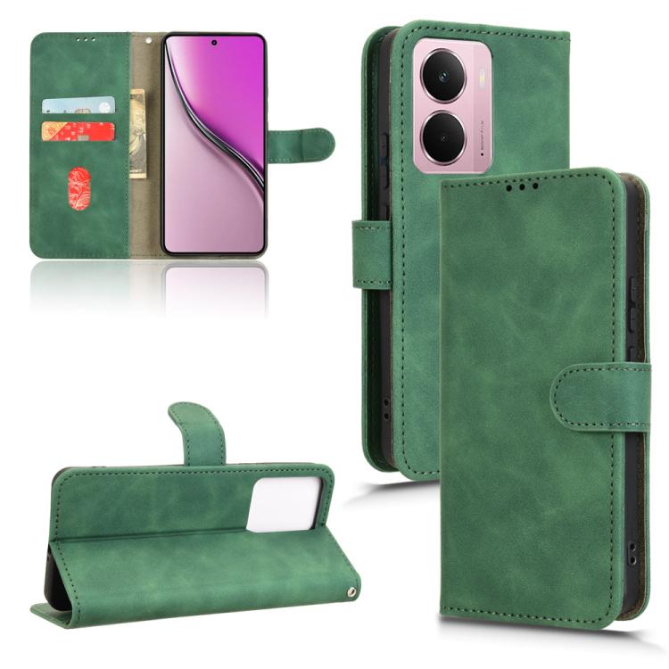 Custodia per telefono in pelle con vibrazione magnetica Skin Feel, For Realme 15 SEA, For Realme C71 4G, For Realme 14 5G, For Realme P3 5G
