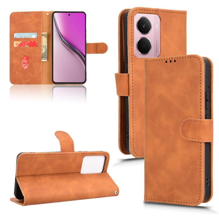 Custodia per telefono in pelle con vibrazione magnetica Skin Feel, For Realme 15 SEA, For Realme C71 4G, For Realme 14 5G, For Realme P3 5G