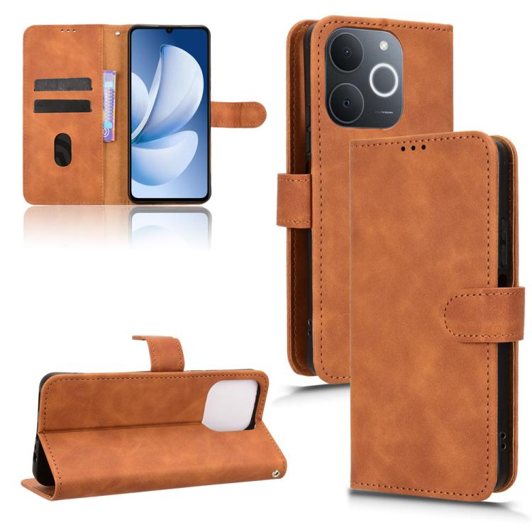 Custodia per telefono in pelle con vibrazione magnetica Skin Feel, For Realme 15 SEA, For Realme C71 4G, For Realme 14 5G, For Realme P3 5G