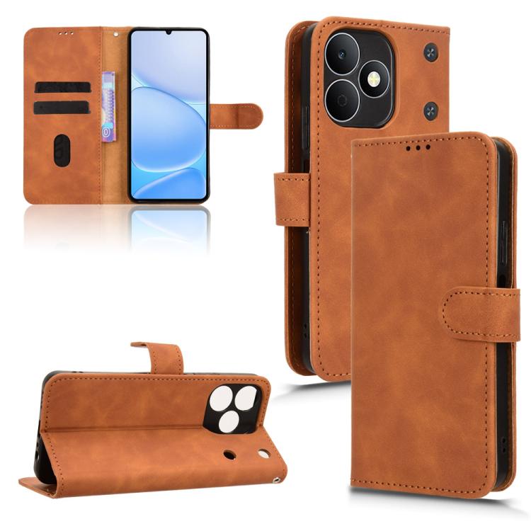 Custodia per telefono in pelle con vibrazione magnetica Skin Feel, For Realme 16T 5G Global, For Realme C100 4G, For Realme Note 80 4G, For Realme C83 5G