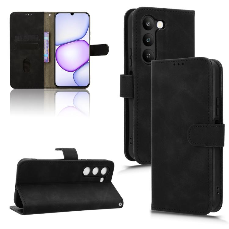 Custodia per telefono in pelle con vibrazione magnetica Skin Feel, For Realme 16T 5G Global, For Realme C100 4G, For Realme Note 80 4G, For Realme C83 5G