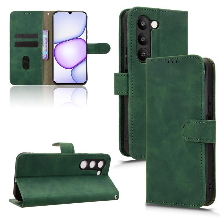 Custodia per telefono in pelle con vibrazione magnetica Skin Feel, For Realme 16T 5G Global, For Realme C100 4G, For Realme Note 80 4G, For Realme C83 5G