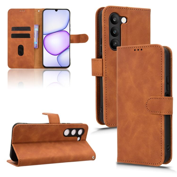Custodia per telefono in pelle con vibrazione magnetica Skin Feel, For Realme 16T 5G Global, For Realme C100 4G, For Realme Note 80 4G, For Realme C83 5G