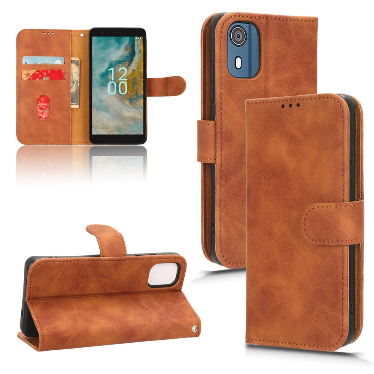 Custodia per telefono in pelle con vibrazione magnetica Skin Feel, For Nokia C02
