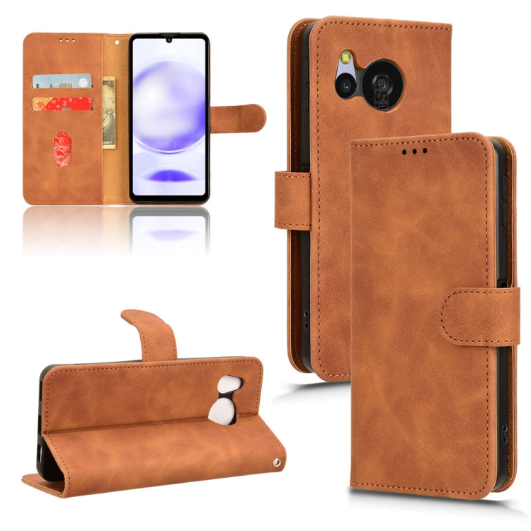 Custodia per telefono in pelle con vibrazione magnetica Skin Feel, For Sharp Aquos Sense9, For Sharp Aquos R9, For Sharp Aquos Sense8, For Sharp Aquos Wish 3