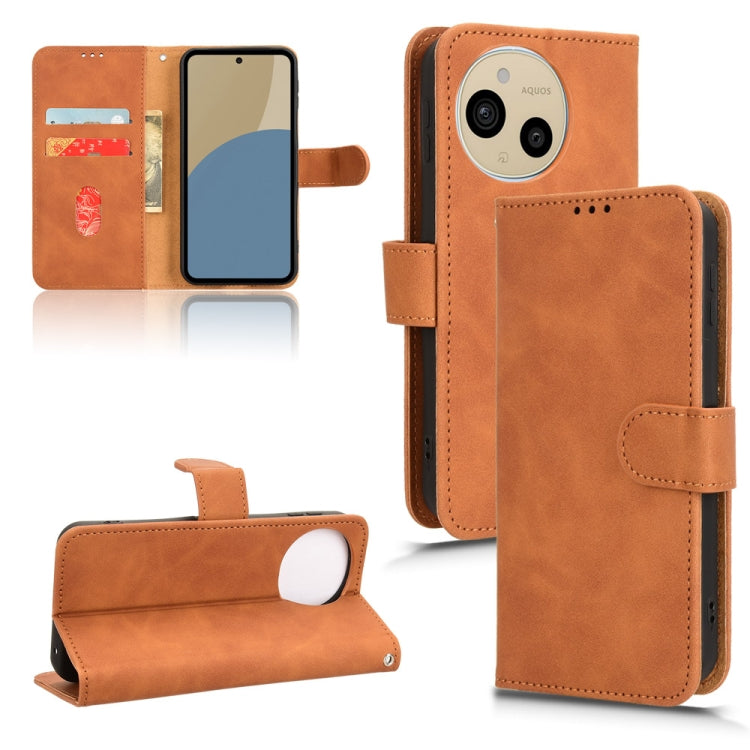 Custodia per telefono in pelle con vibrazione magnetica Skin Feel, For Sharp Aquos Sense9, For Sharp Aquos R9, For Sharp Aquos Sense8, For Sharp Aquos Wish 3