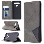 Custodia in pelle magnetica a vibrazione orizzontale con struttura a rombo con supporto, slot per carte e portafoglio, For LG K61, For Nokia 1.3