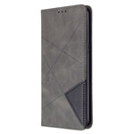 Custodia in pelle magnetica a vibrazione orizzontale con struttura a rombo con supporto, slot per carte e portafoglio, For LG K61, For Nokia 1.3
