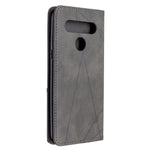 Custodia in pelle magnetica a vibrazione orizzontale con struttura a rombo con supporto, slot per carte e portafoglio, For LG K61, For Nokia 1.3