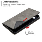 Custodia in pelle magnetica a vibrazione orizzontale con struttura a rombo con supporto, slot per carte e portafoglio, For LG K61, For Nokia 1.3