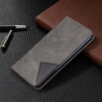 Custodia in pelle magnetica a vibrazione orizzontale con struttura a rombo con supporto, slot per carte e portafoglio, For LG K61, For Nokia 1.3