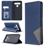 Custodia in pelle magnetica a vibrazione orizzontale con struttura a rombo con supporto, slot per carte e portafoglio, For LG K61, For Nokia 1.3
