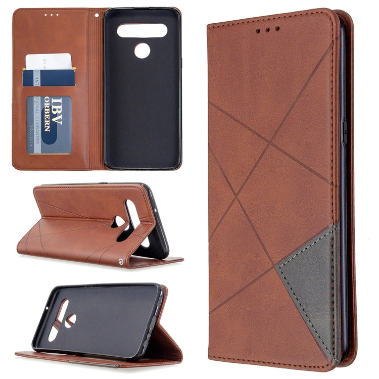 Custodia in pelle magnetica a vibrazione orizzontale con struttura a rombo con supporto, slot per carte e portafoglio, For LG K61, For Nokia 1.3