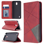 Custodia in pelle magnetica a vibrazione orizzontale con struttura a rombo con supporto, slot per carte e portafoglio, For LG K61, For Nokia 1.3
