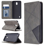 Custodia in pelle magnetica a vibrazione orizzontale con struttura a rombo con supporto, slot per carte e portafoglio, For LG K61, For Nokia 1.3