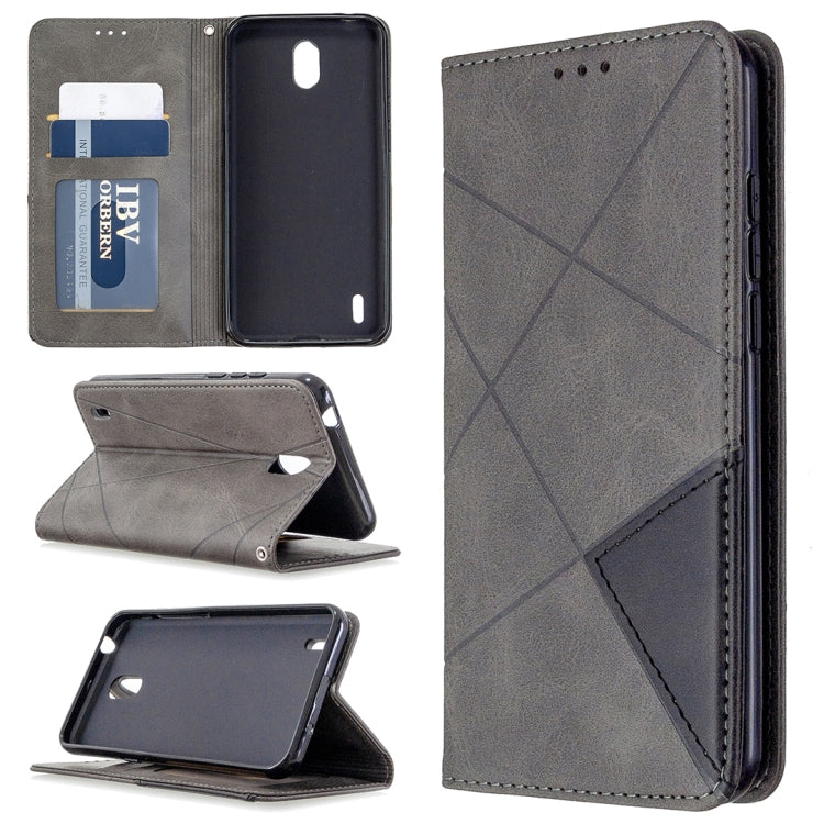 Custodia in pelle magnetica a vibrazione orizzontale con struttura a rombo con supporto, slot per carte e portafoglio, For LG K61, For Nokia 1.3