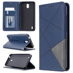 Custodia in pelle magnetica a vibrazione orizzontale con struttura a rombo con supporto, slot per carte e portafoglio, For LG K61, For Nokia 1.3